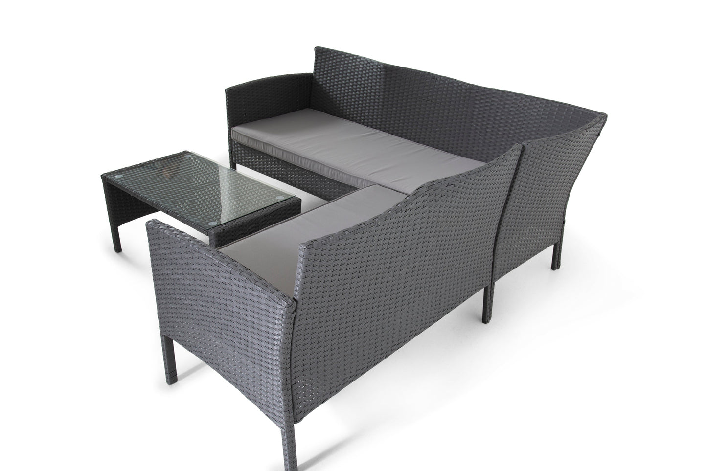 The Lakewood Grey Corner Rattan Set - 5 Seat - Madefor.Living