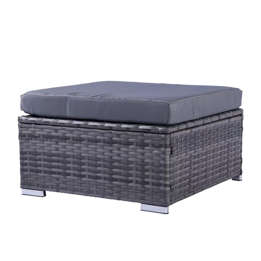 Dunham Grey 4 Seat Rattan Sofa Set with Coffee Table - Madefor.Living