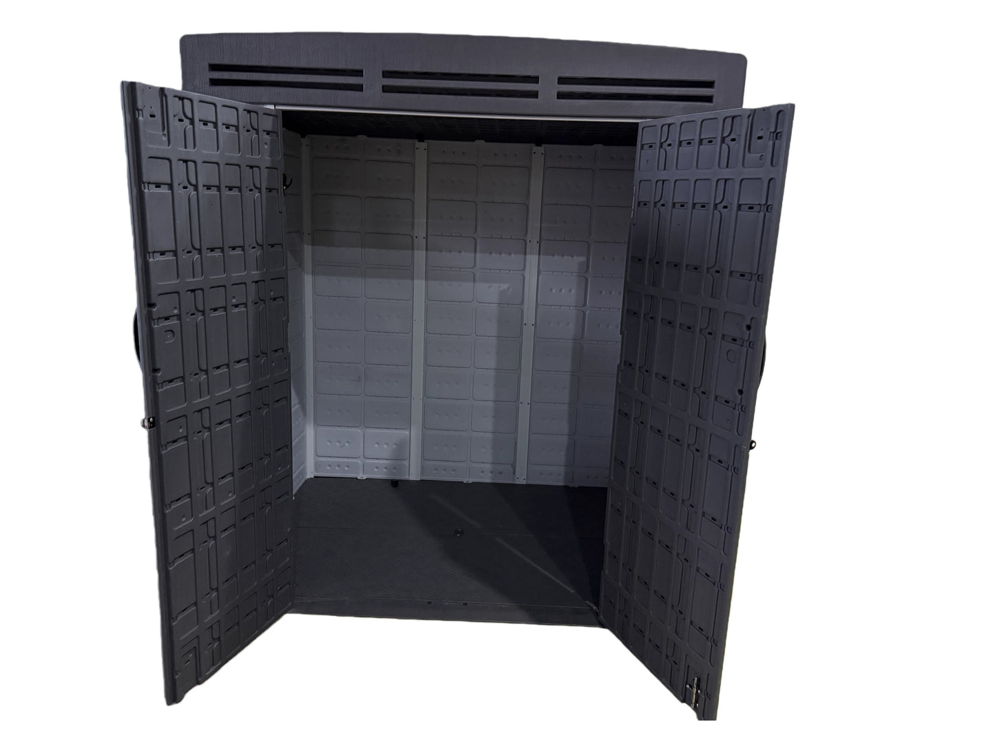 6x4ft plastic shed with window and aluminium structured support - Madefor.Living