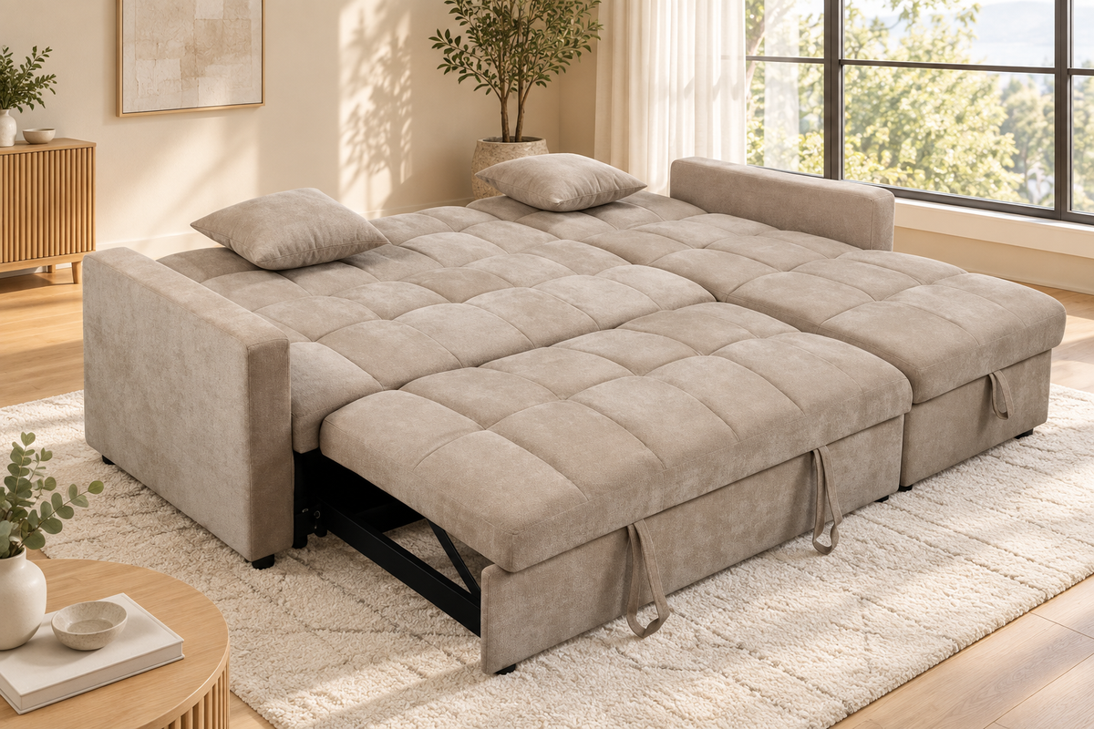 Lilly-Rose Reversible Corner Sofa Bed with Storage