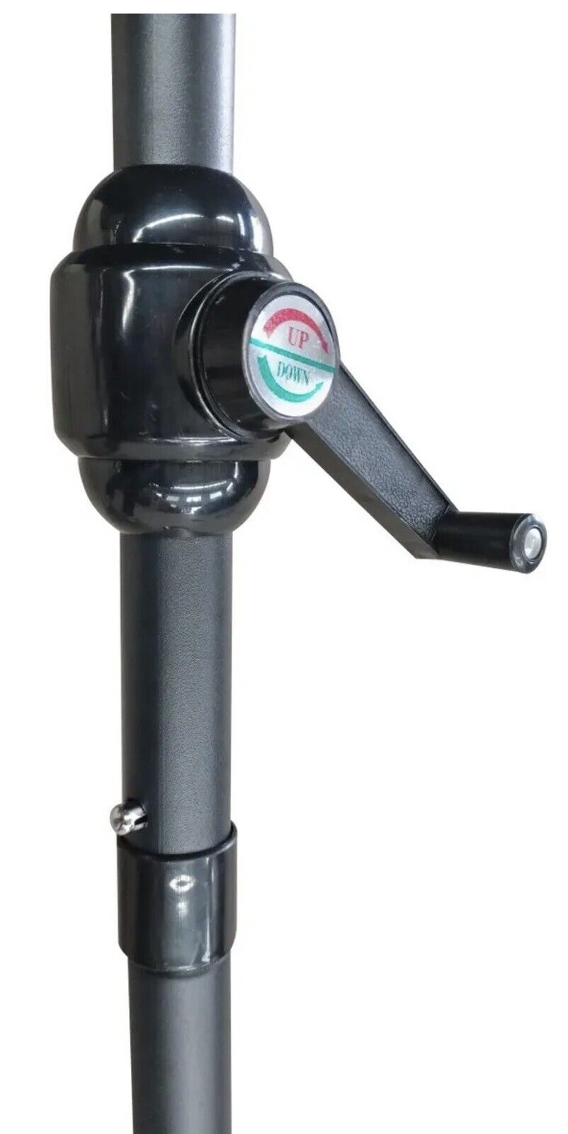 Garden Grey 2m Parasol Umbrella Parasol, Crank Handle Patio - Madefor.Living