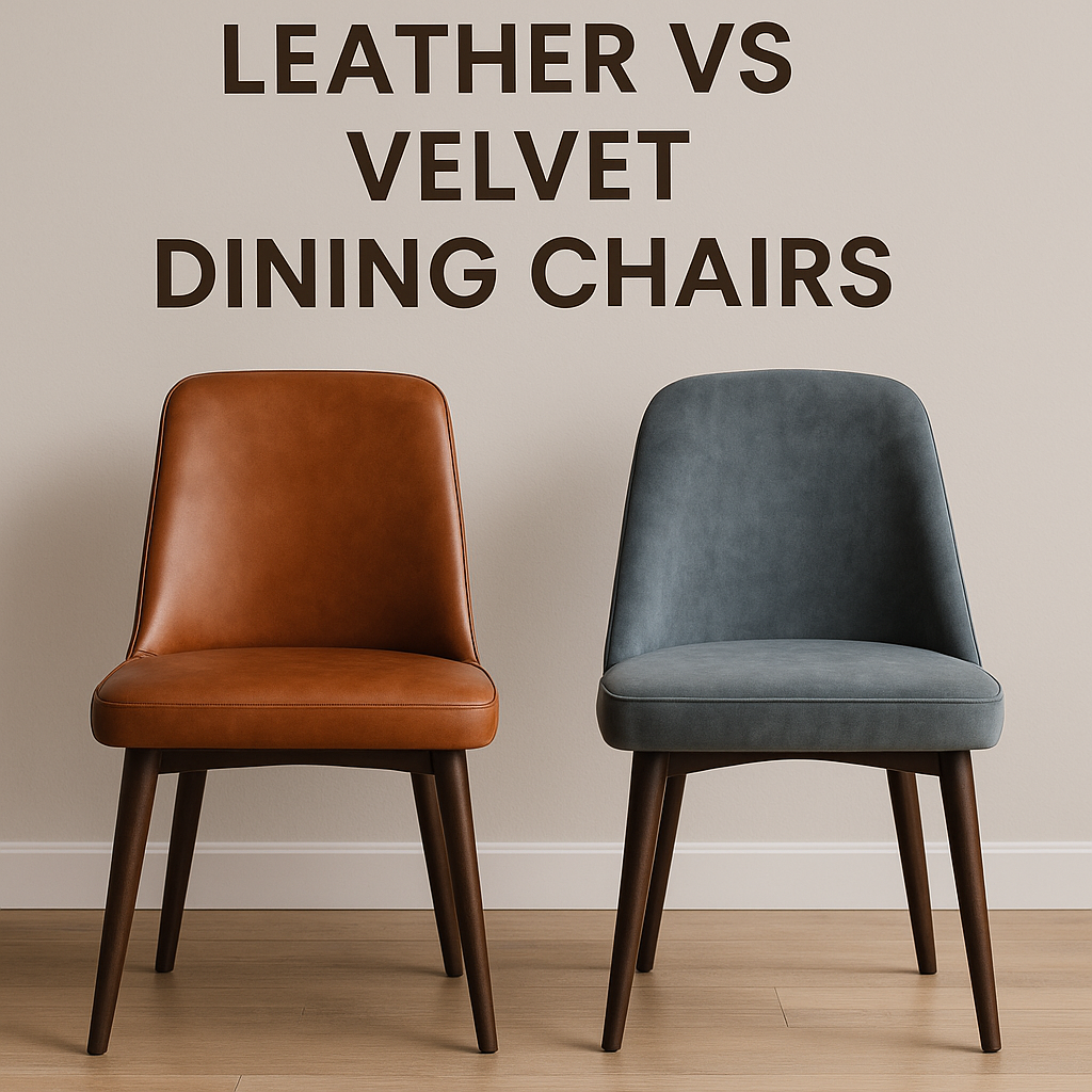 Leather vs Velvet Dining Chairs: Complete Material Comparison Guide 2025