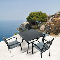 Thumbnail for Chorley 4 Seat Dining Set with Grey cushions