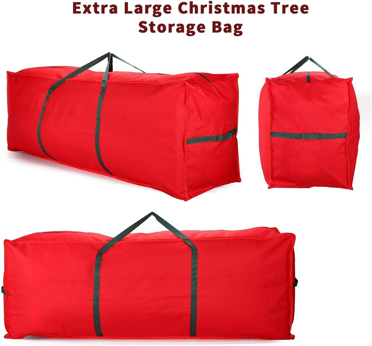 Christmas Xmas Tree Decoration Zip Up Sack Fabric Storage Bag