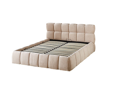 The Maya Upholstered Soft Plush Ottoman Bed Frame