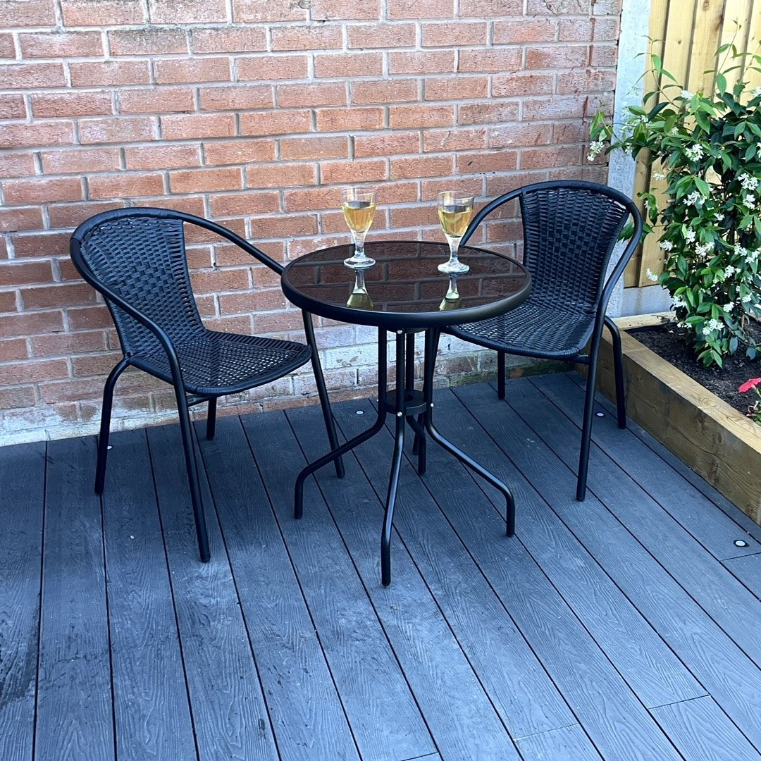 The Bolero 2 Seat Modern Rattan Bistro Set - 2 Colours - Madefor.Living