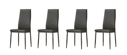 San Diego Marble Top Dining Table with Emily Leather Chairs - Madefor.Living