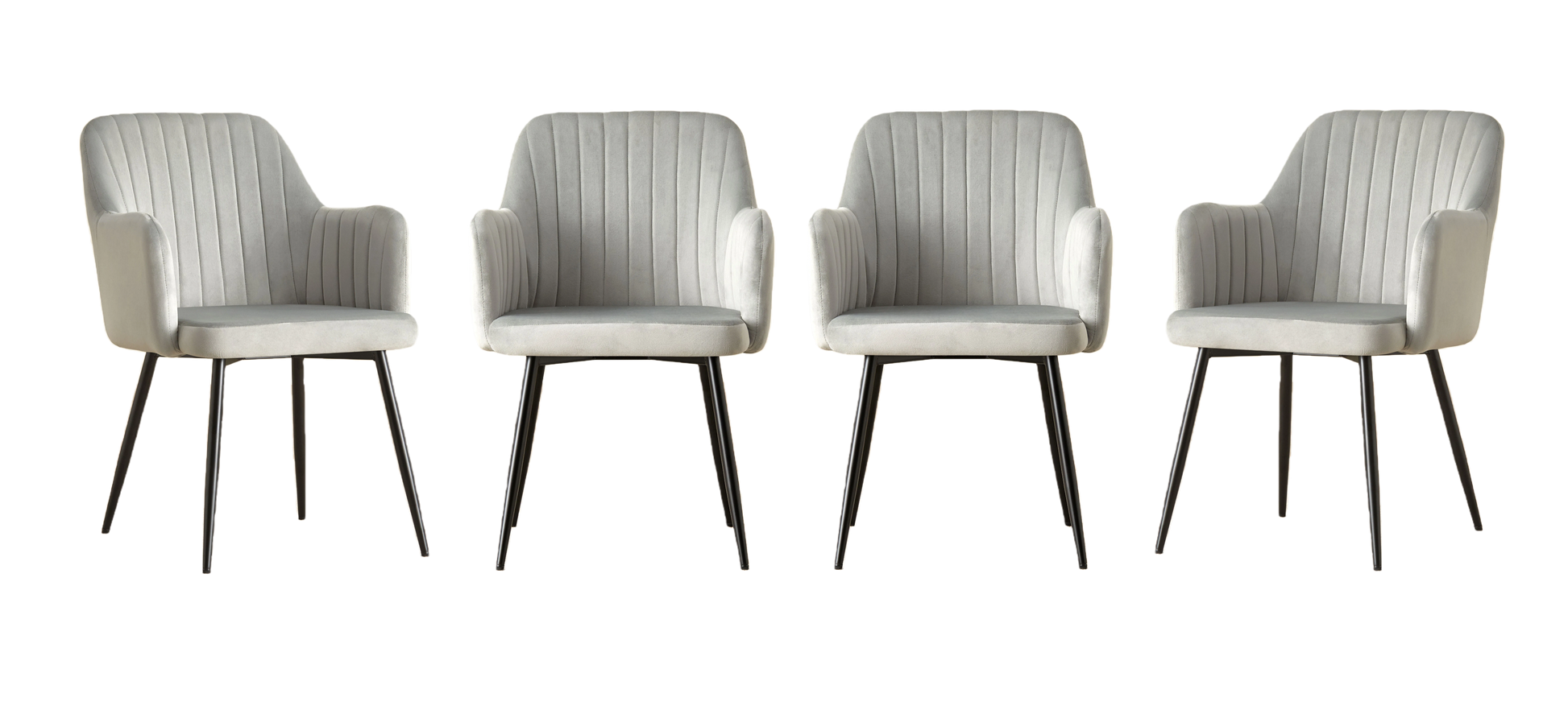 San Diego Marble Top Dining Table with Charlotte Velvet Chairs - Madefor.Living