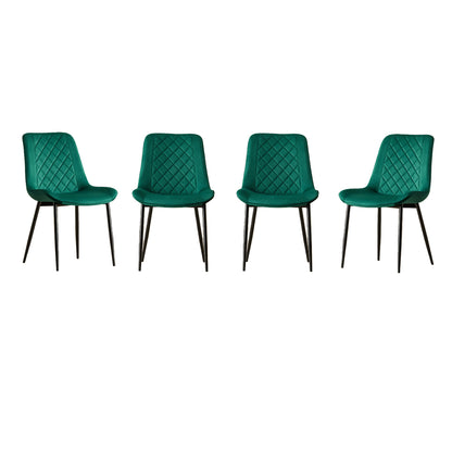 San Diego Marble Top Dining Table with Amelia Velvet Chairs - Madefor.Living