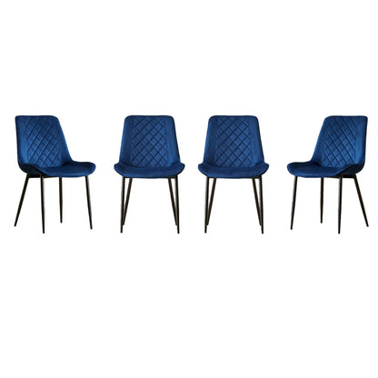 San Diego Marble Top Dining Table with Amelia Velvet Chairs - Madefor.Living