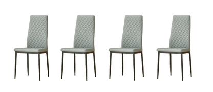 San Diego Marble Top Dining Table with Emily Leather Chairs - Madefor.Living