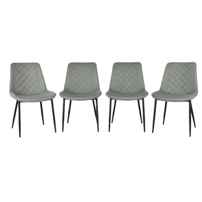 San Diego Marble Top Dining Table with Amelia Velvet Chairs - Madefor.Living