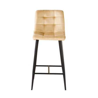 Erica Plush Velvet Comfort Bar Stools - Set of 4