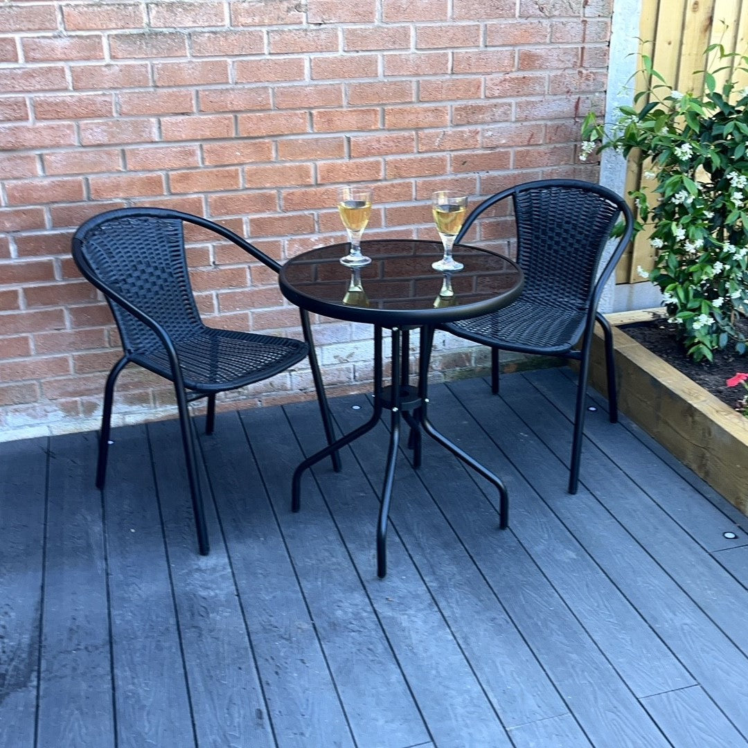 The Bolero 2 Seat Modern Rattan Bistro Set - 2 Colours - Madefor.Living