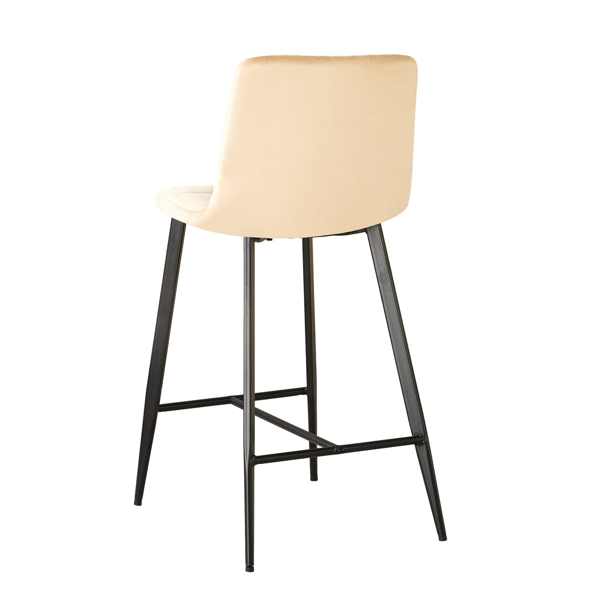 Erica Plush Velvet Comfort Bar Stools - Set of 4