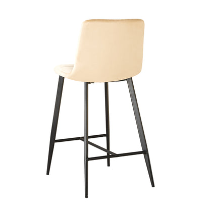 Erica Plush Velvet Comfort Bar Stools - Set of 4