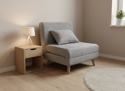 Joel Uno Single Chair Sofa Bed - Grey - Madefor.Living
