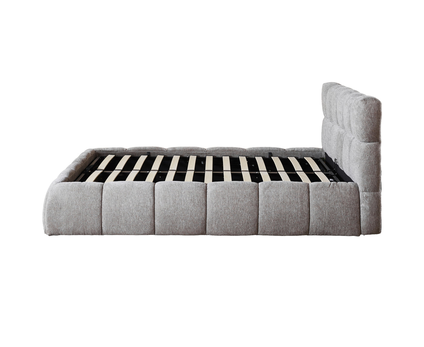 The Maya Upholstered Soft Plush Ottoman Bed Frame