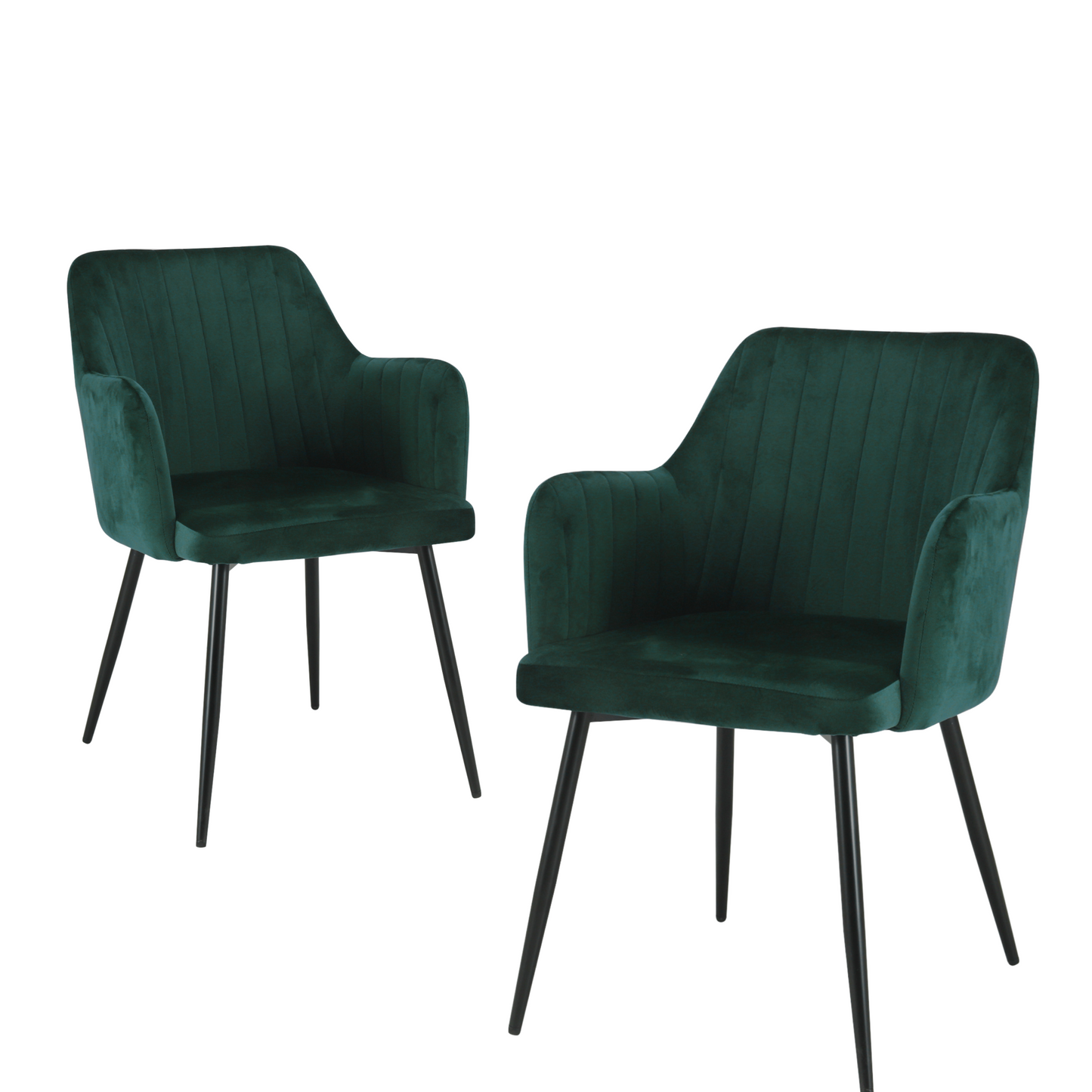 Charlotte Velvet Comfort Dining Chairs - Set of 2