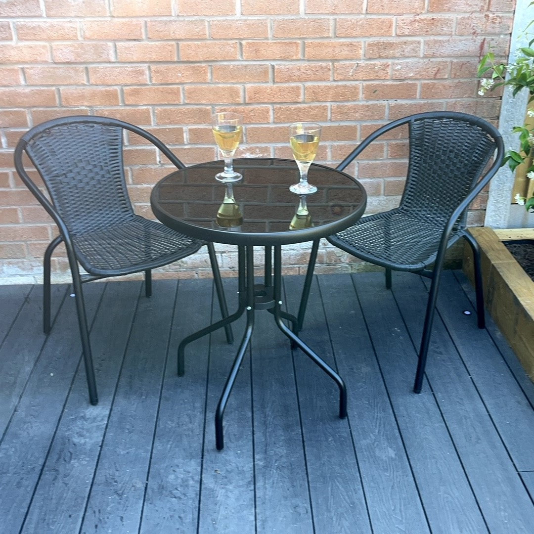 The Bolero 2 Seat Modern Rattan Bistro Set - 2 Colours - Madefor.Living