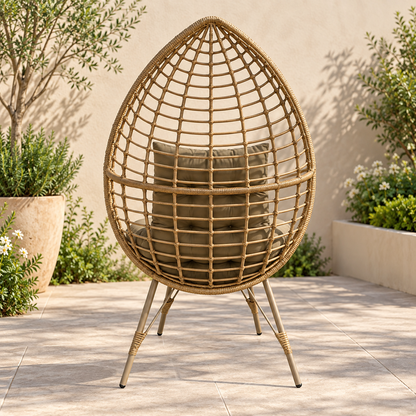 The Haresfinch Rattan Standing Egg Chai