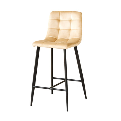 Erica Plush Velvet Comfort Bar Stools - Set of 4