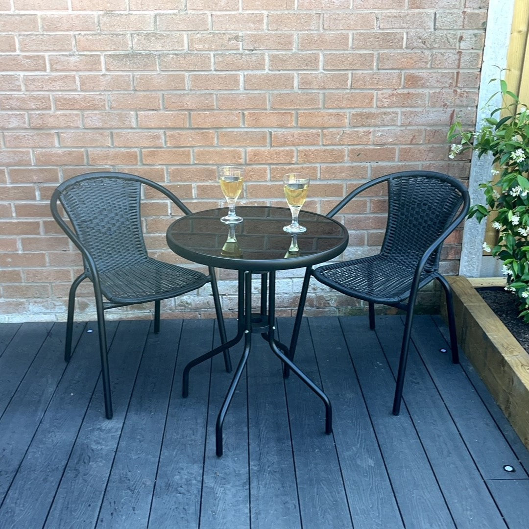 The Bolero 2 Seat Modern Rattan Bistro Set - 2 Colours - Madefor.Living