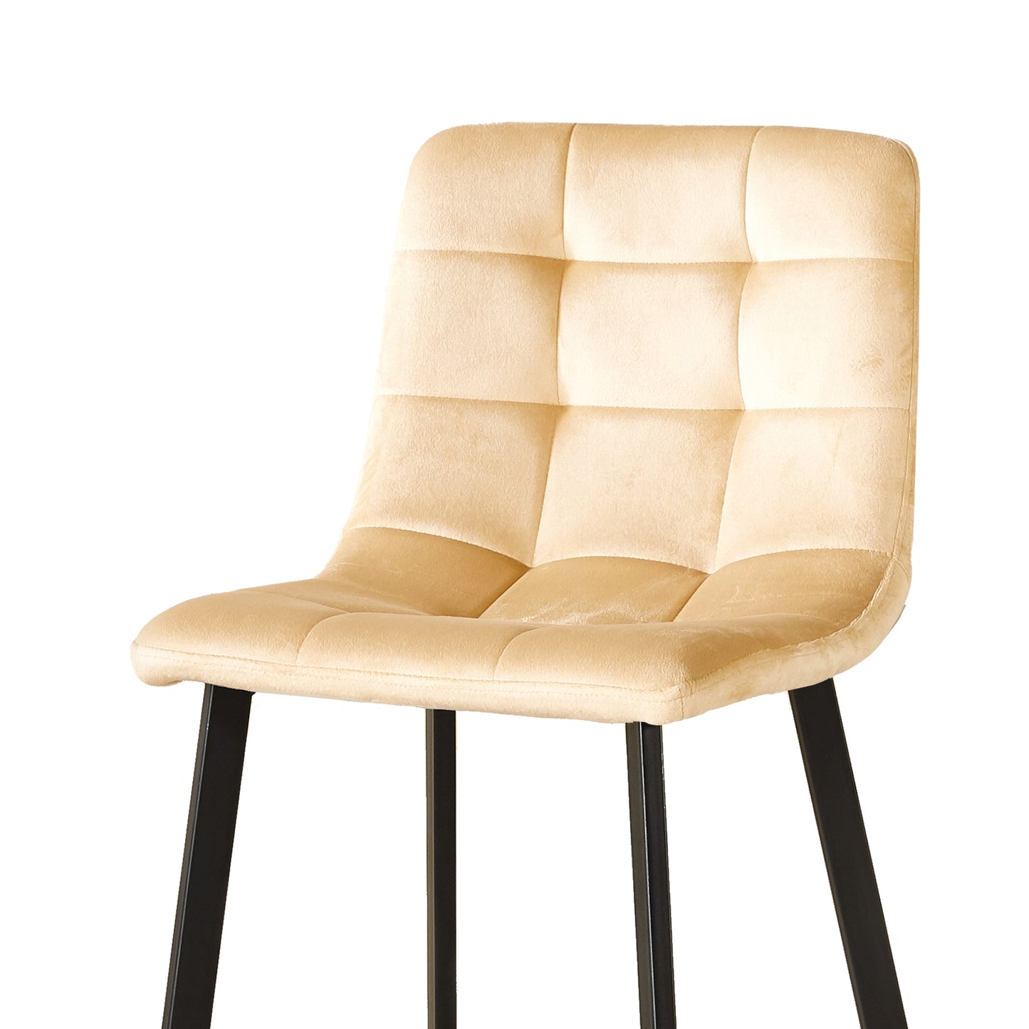 Erica Plush Velvet Comfort Bar Stools - Set of 4