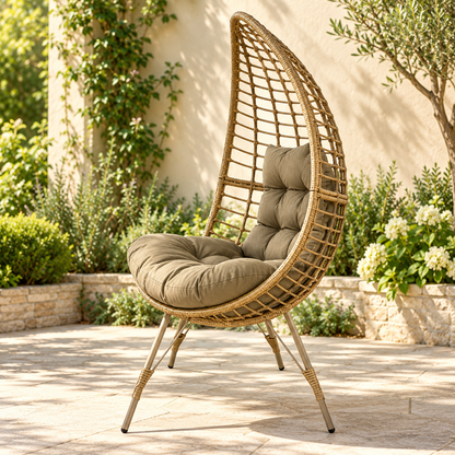 The Haresfinch Rattan Standing Egg Chai