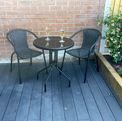 The Bolero 2 Seat Modern Rattan Bistro Set - 2 Colours - Madefor.Living