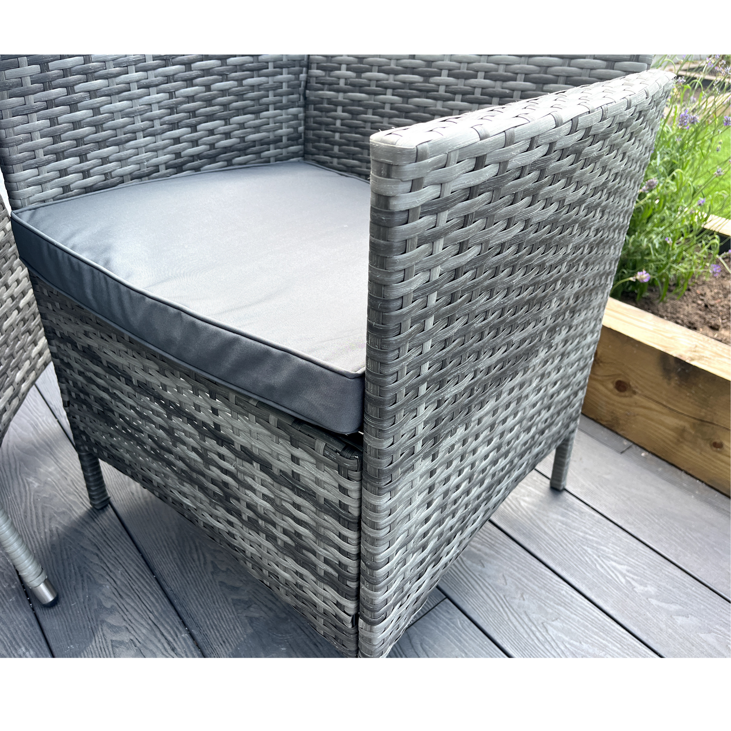 Amazon Wicker Rattan Natural Bistro Set with outdoor cushion