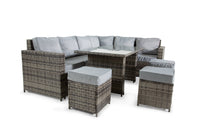 Thumbnail for The Tarporley Grey 9 Seat Corner Rattan Dining Set