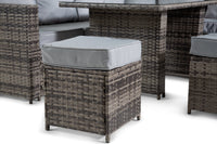 Thumbnail for The Tarporley Grey 9 Seat Corner Rattan Dining Set