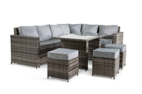 Thumbnail for The Tarporley Grey 9 Seat Corner Rattan Dining Set