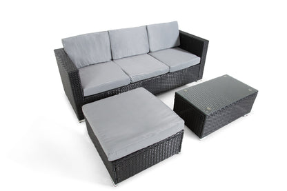 The Dunham 4 Seat Corner Rattan Set - Madefor.Living