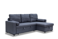 Thumbnail for Manhattan Grey 3 Seat Corner Sofa Bed Set - Left or Right