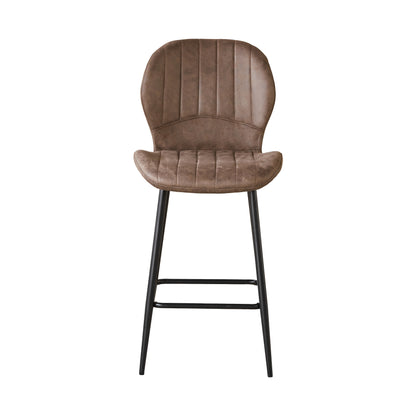 Jaydn Distressed Leather Comfort Bar Stools