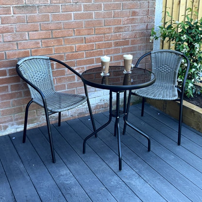 The Bolero 2 Seat Modern Rattan Bistro Set - 2 Colours - Madefor.Living