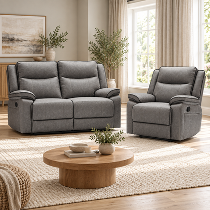 The Tia-Rose Grey Manual Recliner Collection