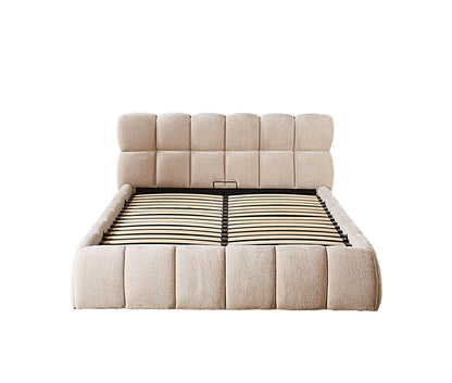 The Maya Upholstered Soft Plush Ottoman Bed Frame