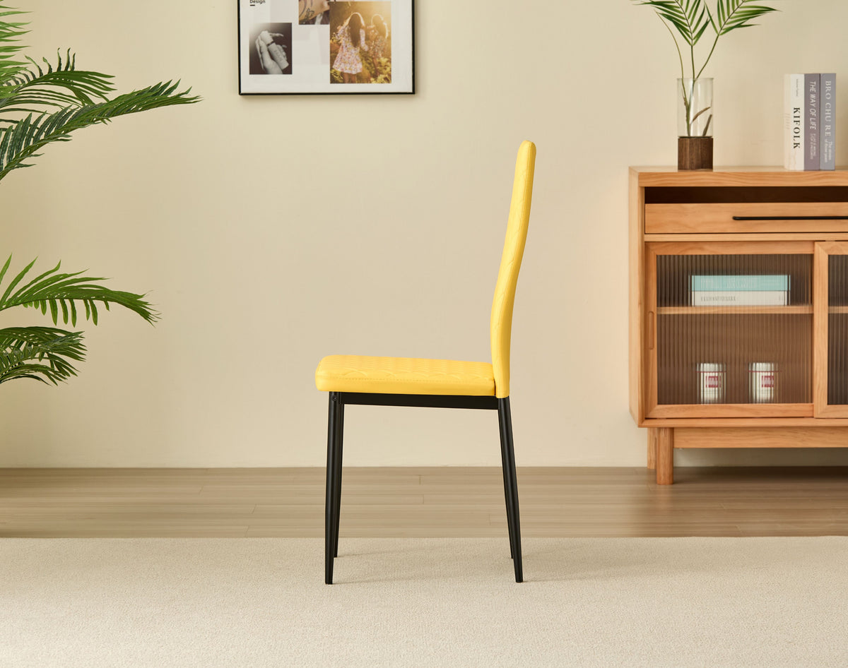 Colorado Dining Table with 4 Emily Leather Chairs