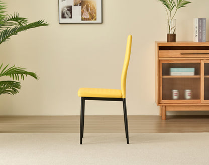 Colorado Dining Table with 4 Emily Leather Chairs
