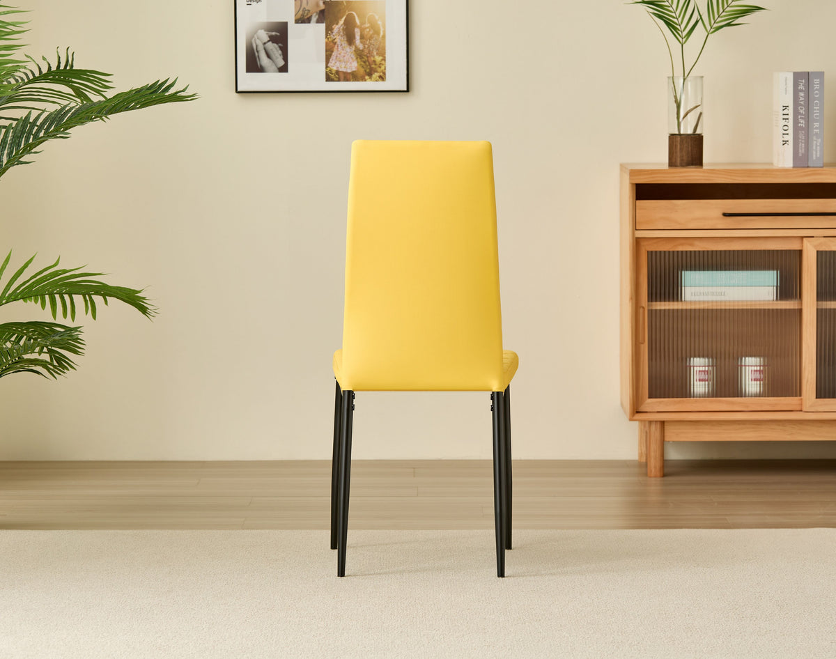 Colorado Dining Table with 4 Emily Leather Chairs