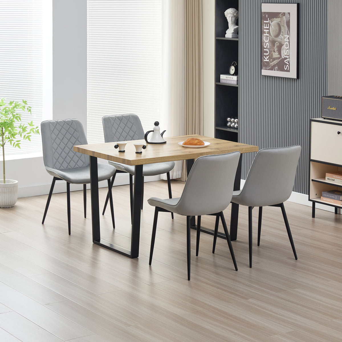Colorado Dining Table with 4 Amelia Chairs - Madefor.Living