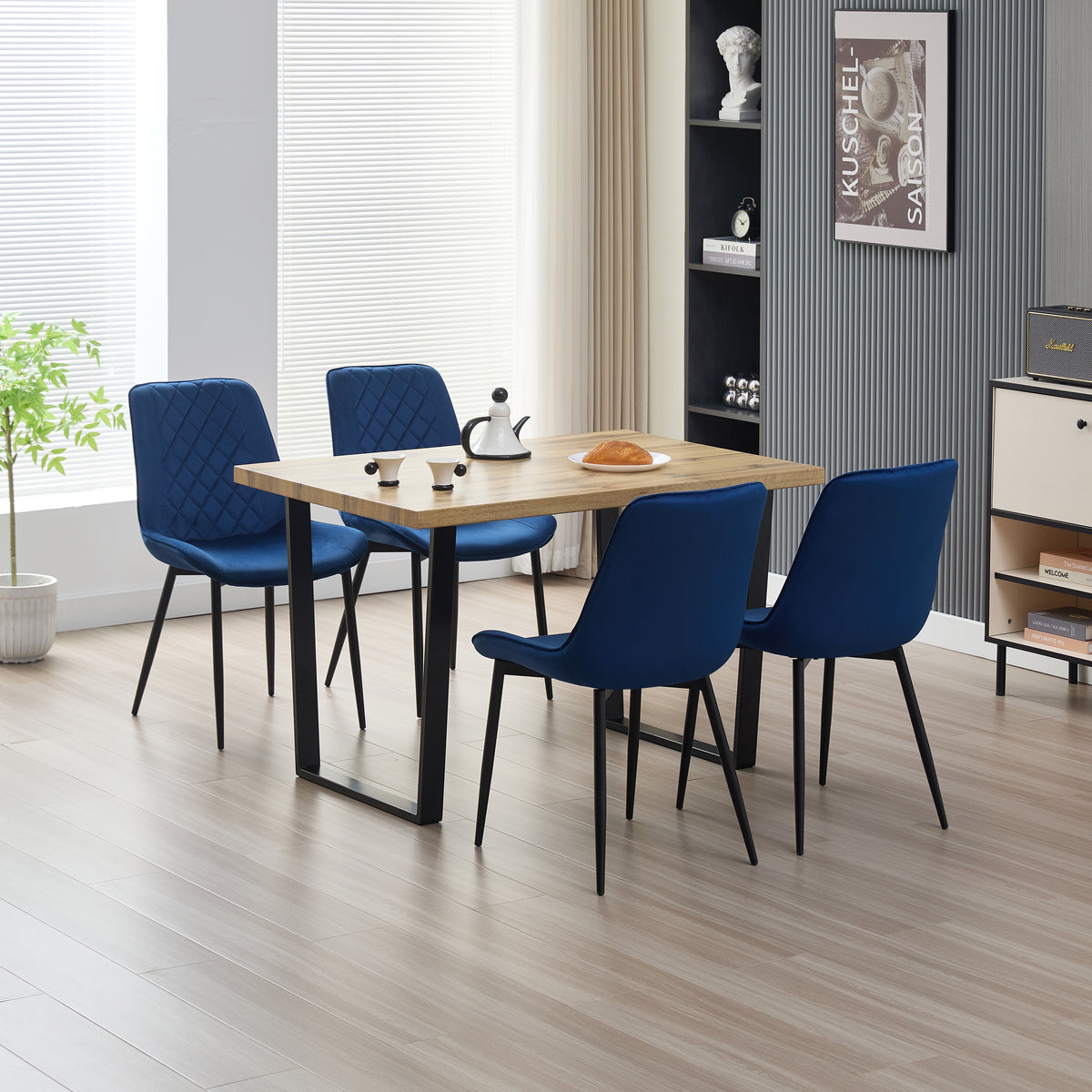 Colorado Dining Table with 4 Amelia Chairs - Madefor.Living