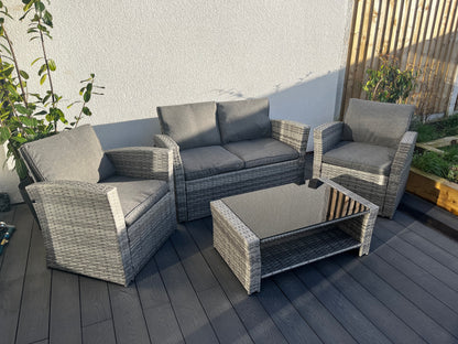The Wilmslow 4 Seat Rattan Sofa Lounge Set