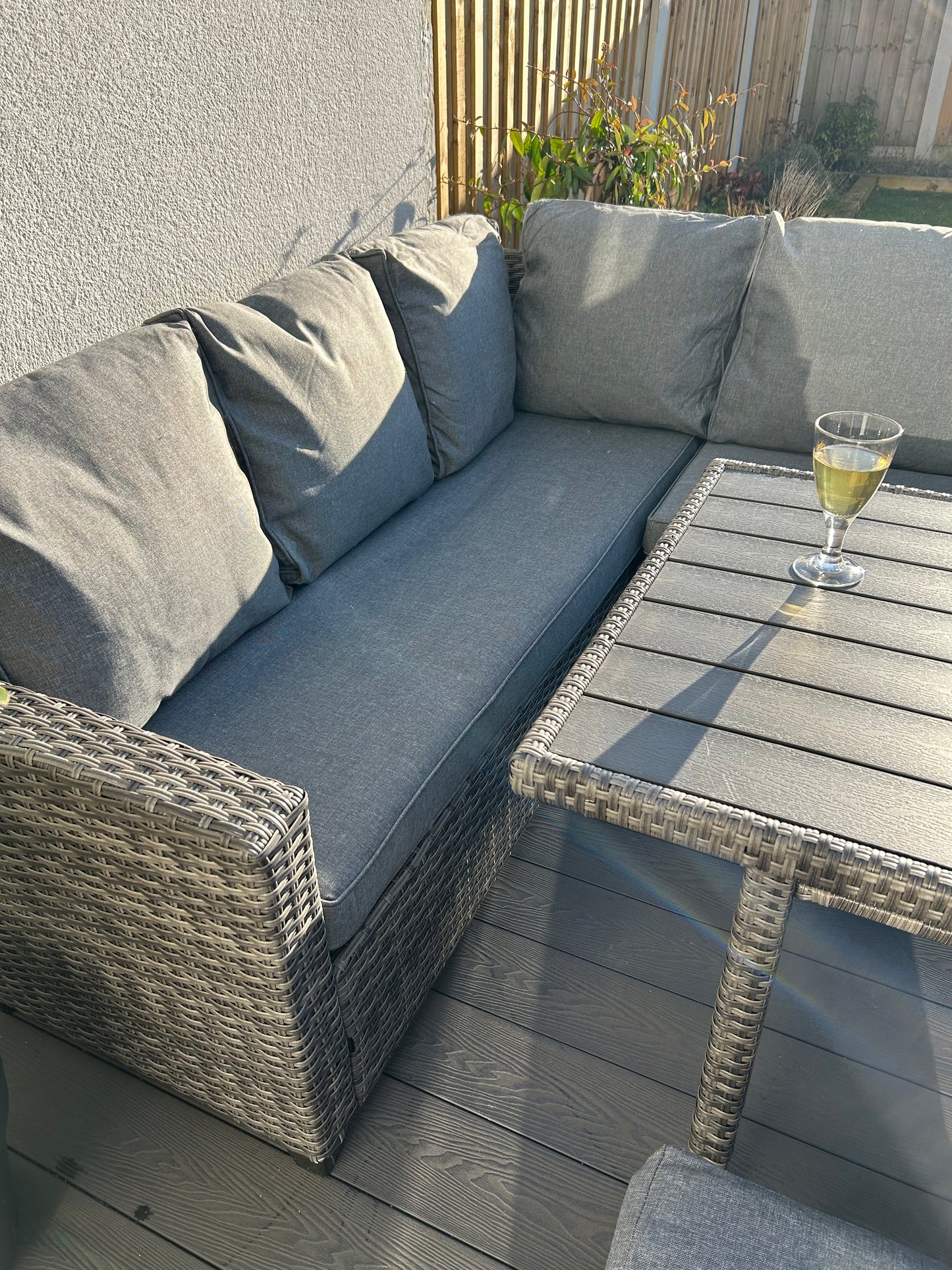 York 8 Seat Mixed Grey Rattan Corner Sofa Dining Set - Madefor.Living