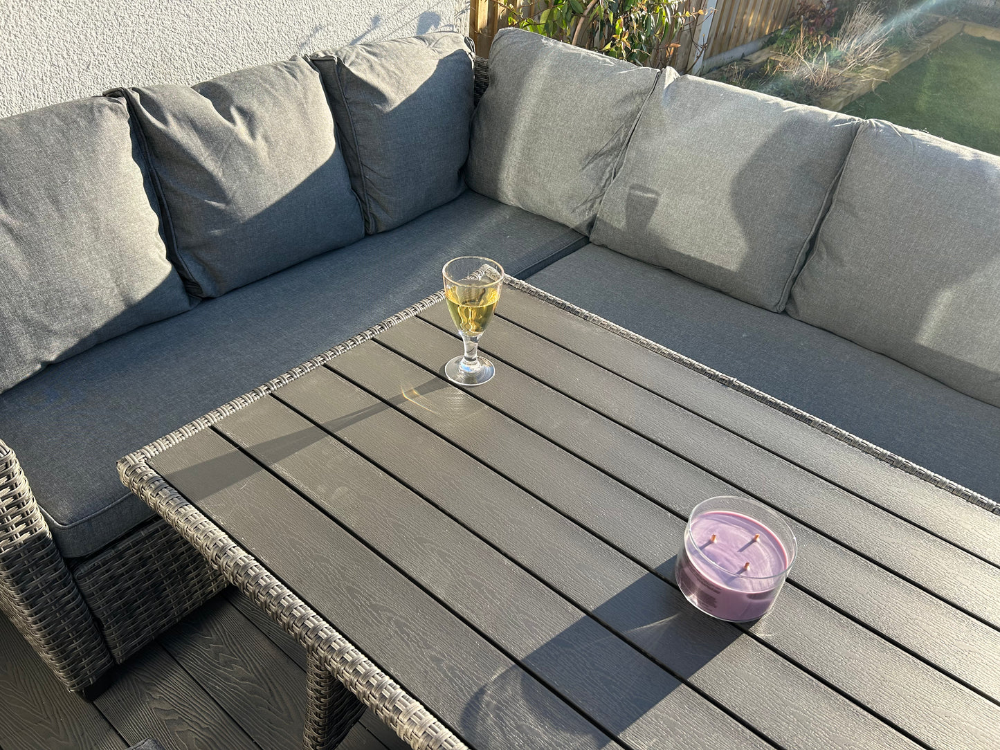 York 8 Seat Mixed Grey Rattan Corner Sofa Dining Set - Madefor.Living