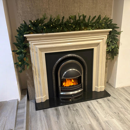 270cm Premium Mixed branch prelit Green Christmas Garland - with timer