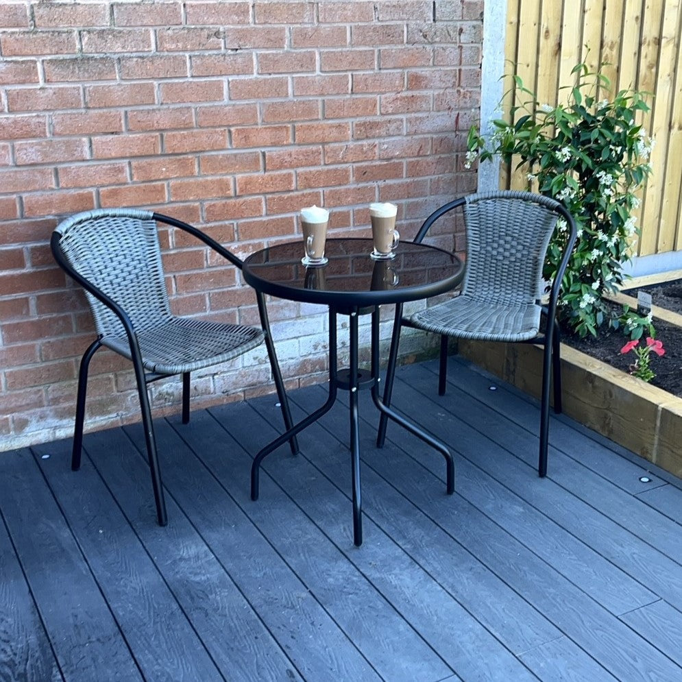 The Bolero 2 Seat Modern Rattan Bistro Set - 2 Colours - Madefor.Living